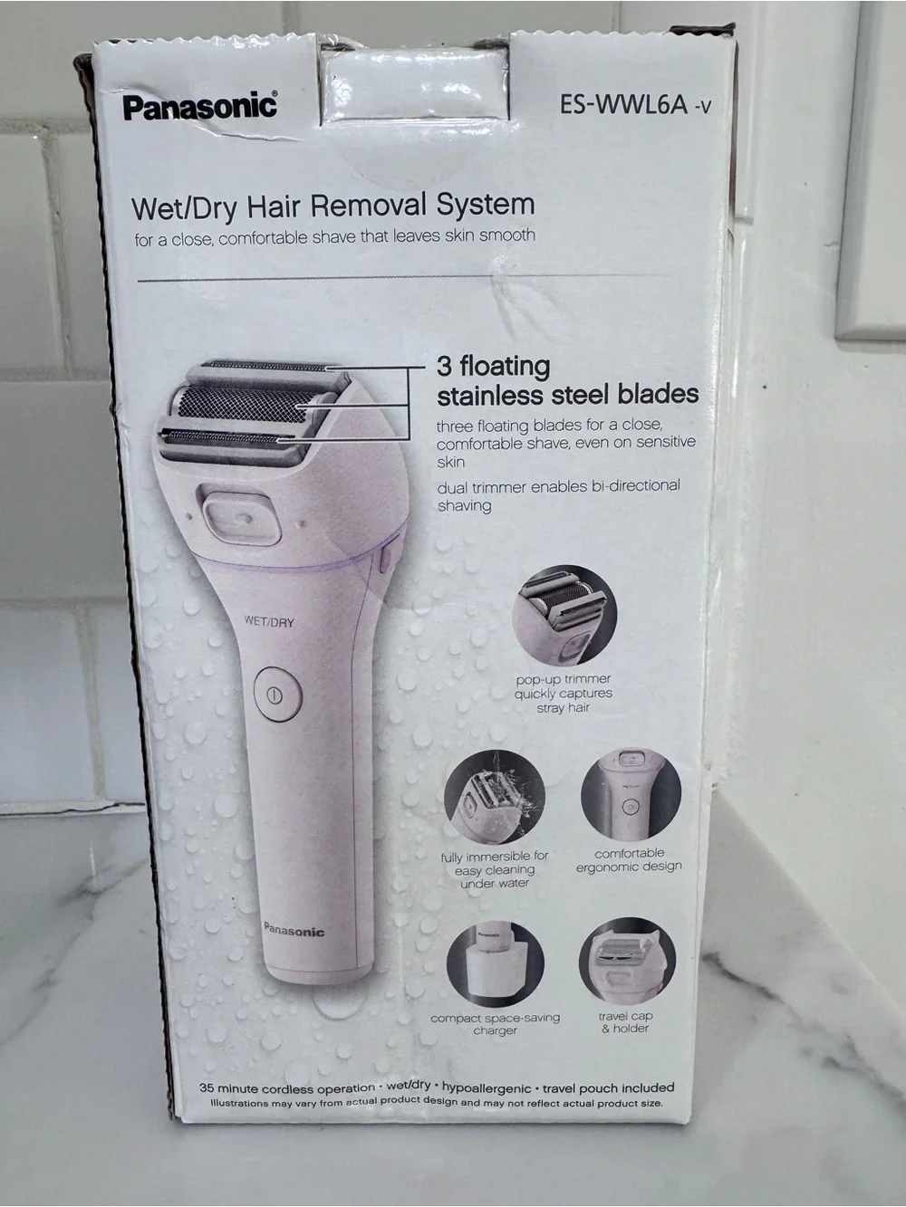 Panasonic Close Curves ES-WWL6A Ladies Electric Shaver Wet Dry Cordless